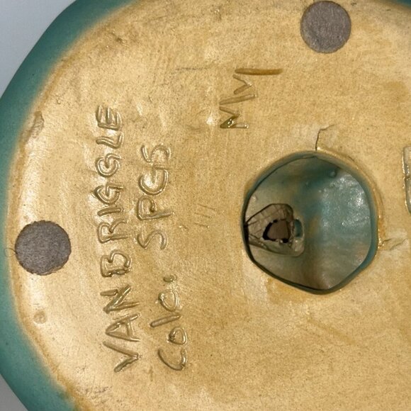 Vintage Van Briggle Pottery Corn Maiden Native American Maize Turquoise Blue 7" - Picture 10 of 15